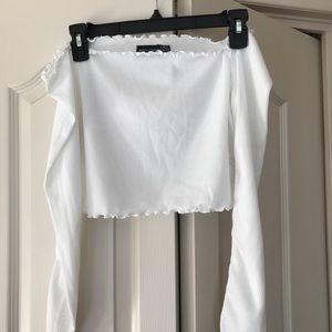 Pretty Little Thing White off the shoulder